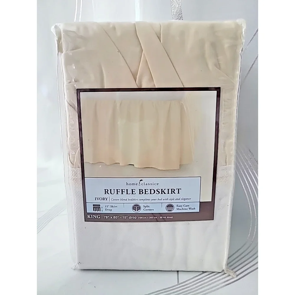 Home‎ Classics King Bed Ivory Bedskirt 78